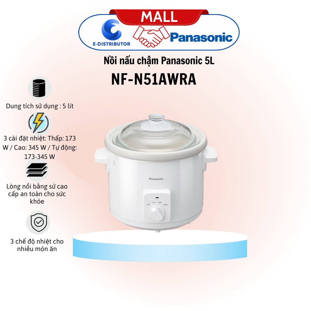 Nồi nấu chậm Panasonic NF-N51AWRA - 5L