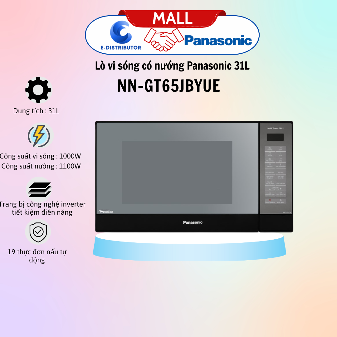 Lò vi sóng có nướng Panasonic NN-GT65JBYUE 31L