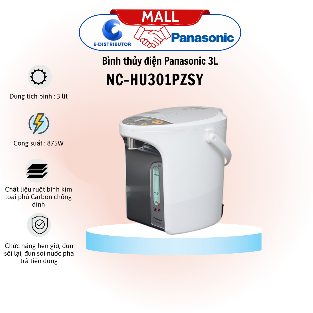 Bình thủy điện Panasonic NC-HU301PZSY 3L