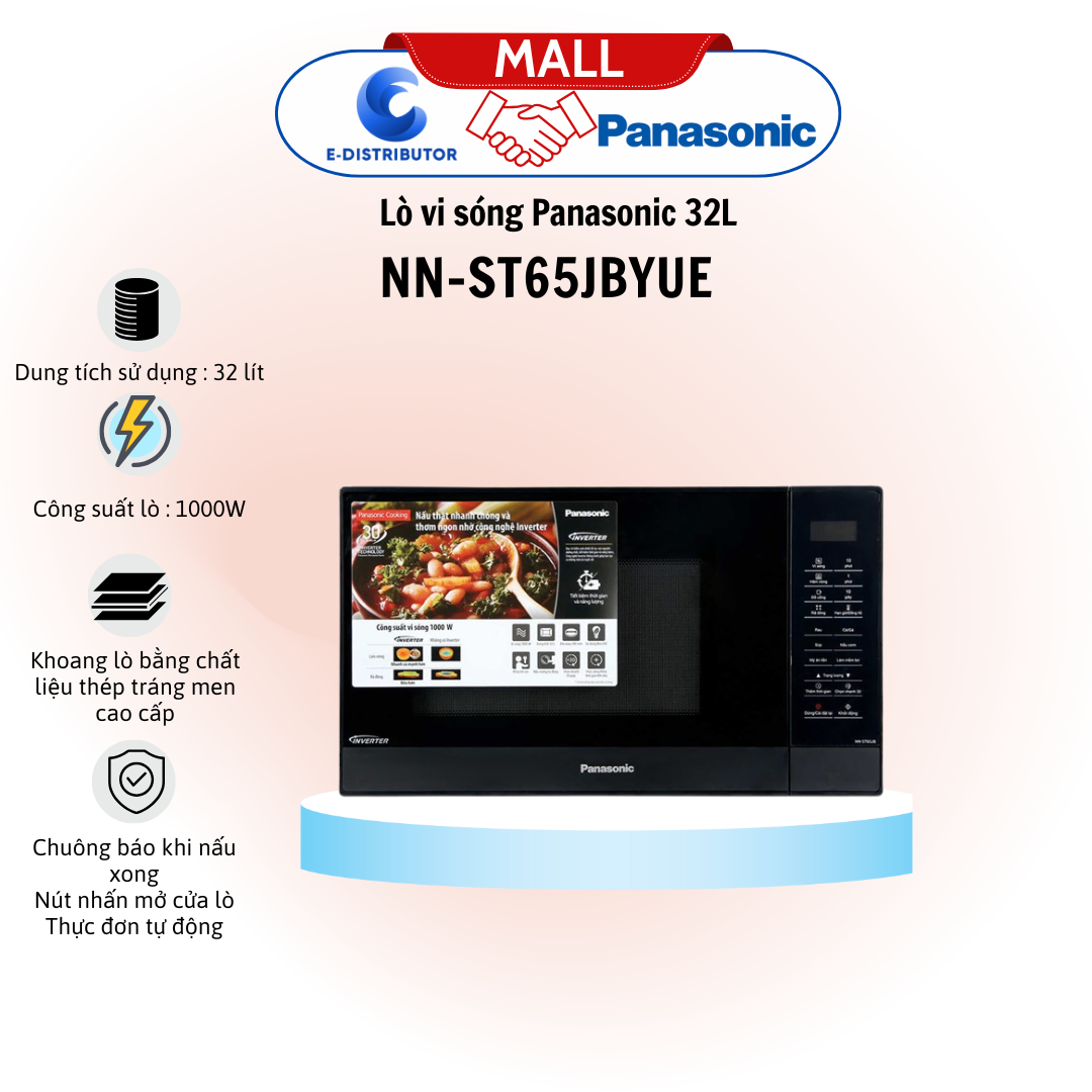 Lò vi sóng Panasonic NN-ST65JBYUE 32L