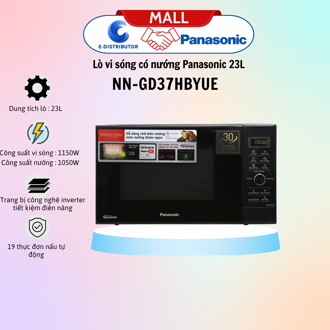 Lò vi sóng có nướng Panasonic NN-GD37HBYUE 23L