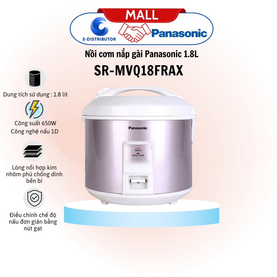 Nồi cơm nắp gài Panasonic SR-MVQ18FRAX 1.8L
