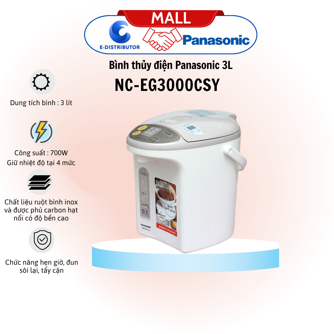Bình thủy điện Panasonic NC-EG3000CSY 3L