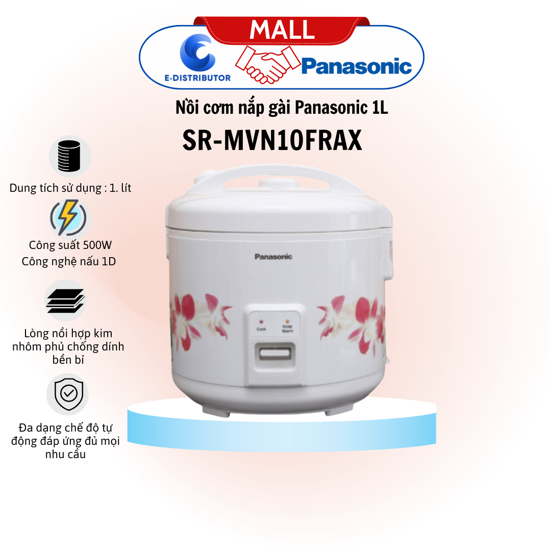 Nồi cơm nắp gài Panasonic SR-MVN10FRAX 1L