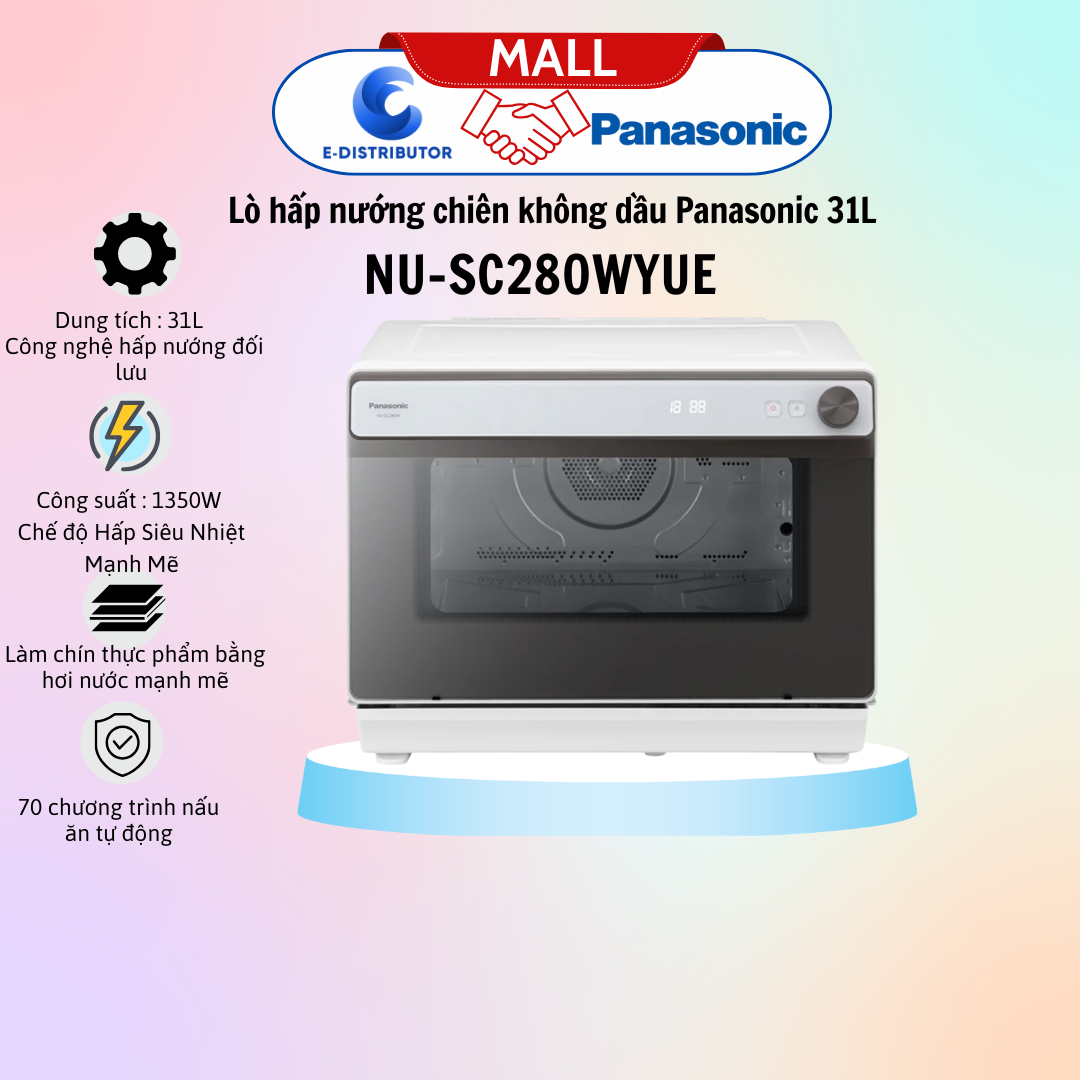 Lò hấp nướng chiên không dầu Panasonic NU-SC280WYUE 31L