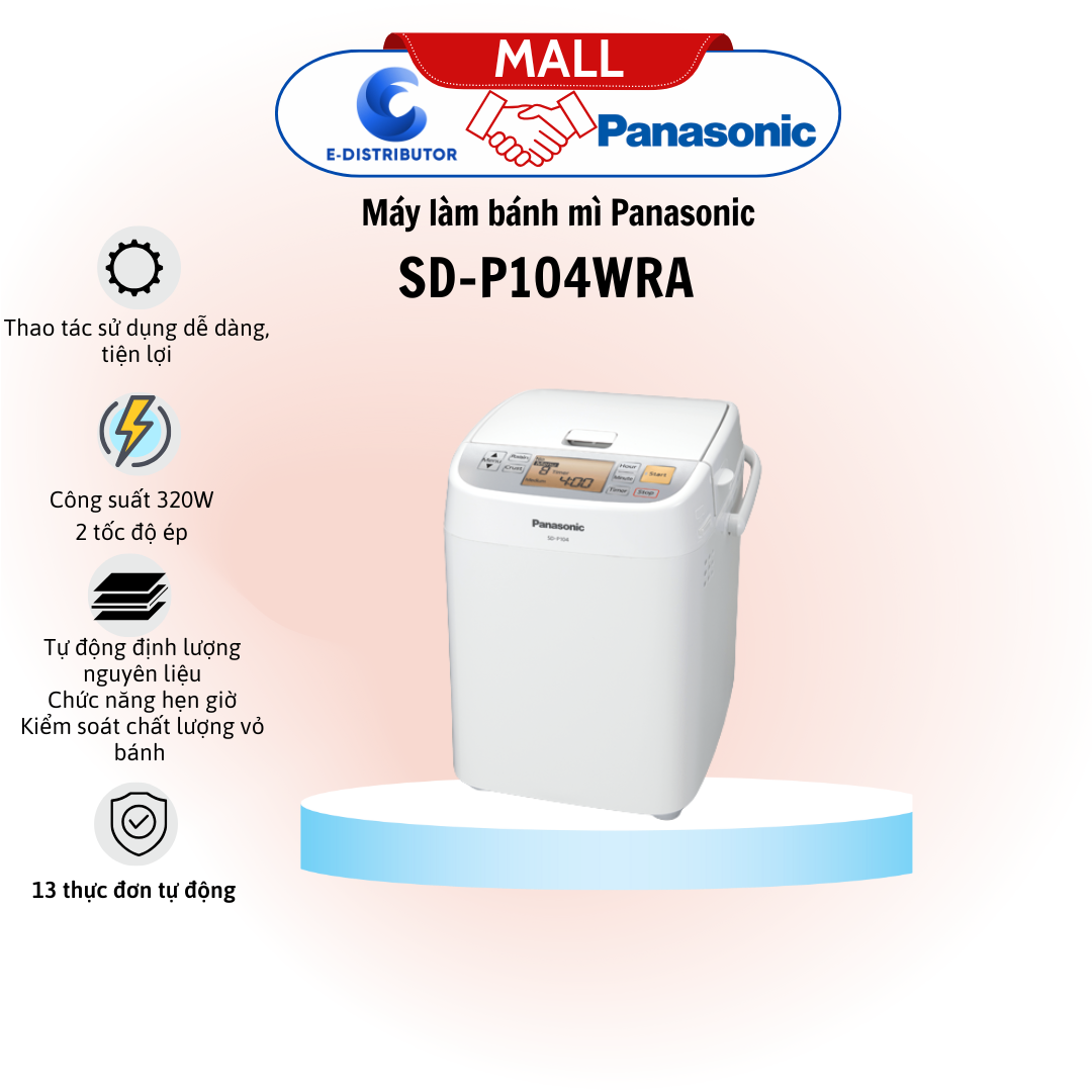Máy làm bánh mì Panasonic SD-P104WRA