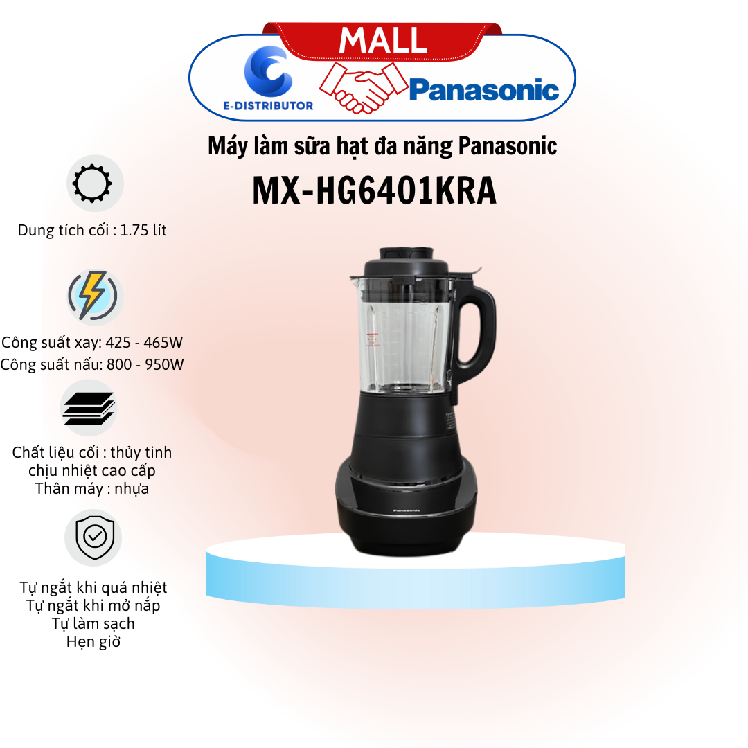 Máy làm sữa hạt đa năng Panasonic MX-HG6401KRA