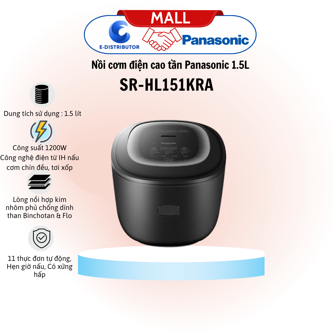 Nồi cơm điện cao tần Panasonic SR-HL151KRA 1.5 lít
