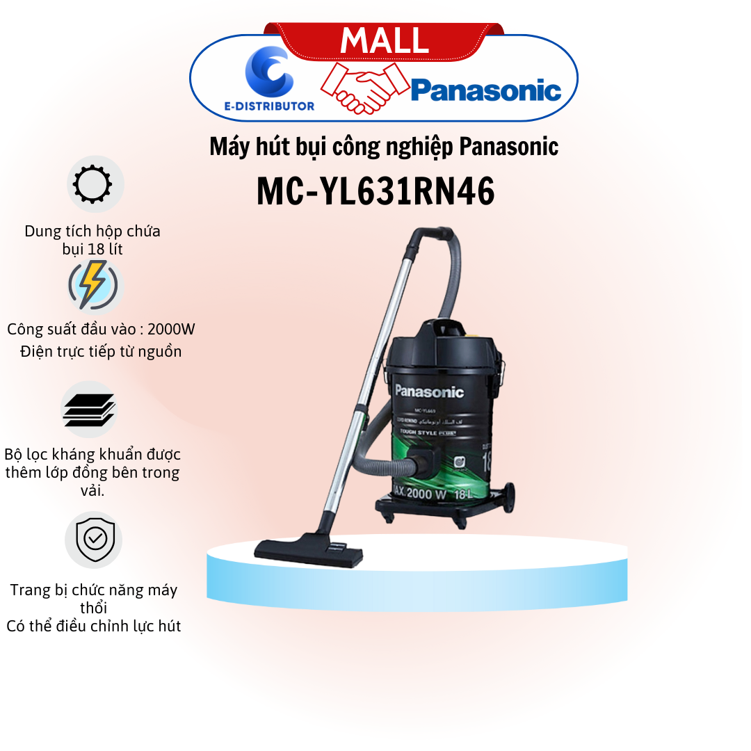 Máy hút bụi công nghiệp Panasonic MC-YL669GN49