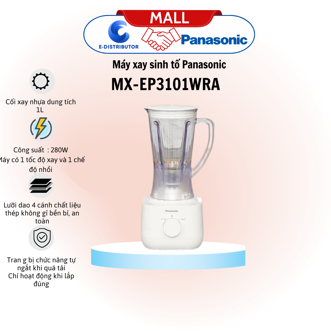 Máy xay sinh tố Panasonic MX-EP3101WRA
