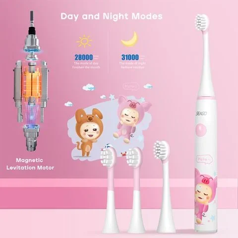 Bàn chải điện trẻ em Seago Hồng - SG-567-PINK - Hàng chính hãng