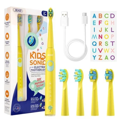 Bàn chải điện trẻ em Seago Vàng - SG-2303-YELLOW - Hàng chính hãng