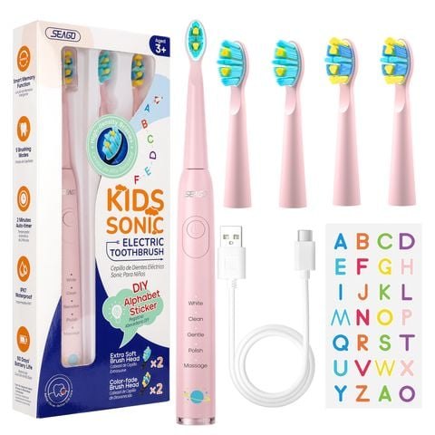 Bàn chải điện trẻ em Seago Hồng - SG-2303-PINK - Hàng chính hãng