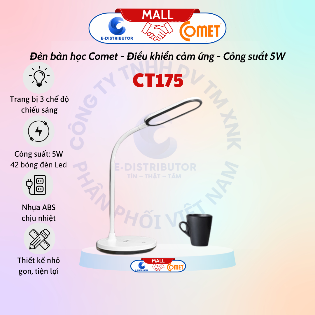 Đèn bàn sạc Led hiệu Comet - CT175