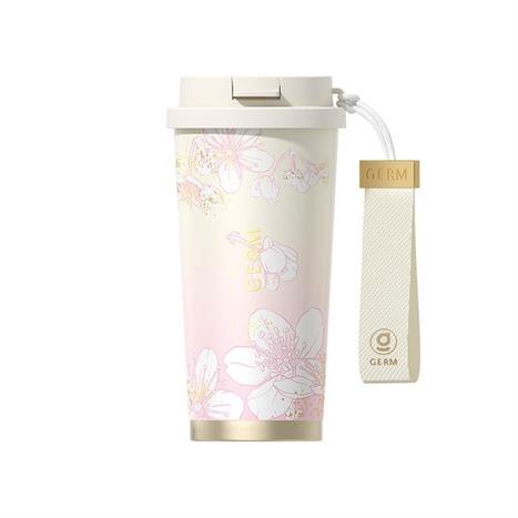 Ly giữ nhiệt Hoa anh đào GERM GE-24SS-DB77 (Trắng pha hồng 500ml)