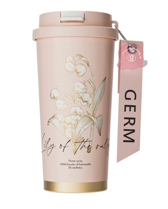 Ly giữ nhiệt Hoa Huệ Thung Lũng GERM GE-23AW-B47 (Hồng 500ml)