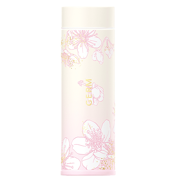 Bình Caphe giữ nhiệt Hoa anh đào GERM GE-24SS-DB82 (Trắng pha hồng 300ml)