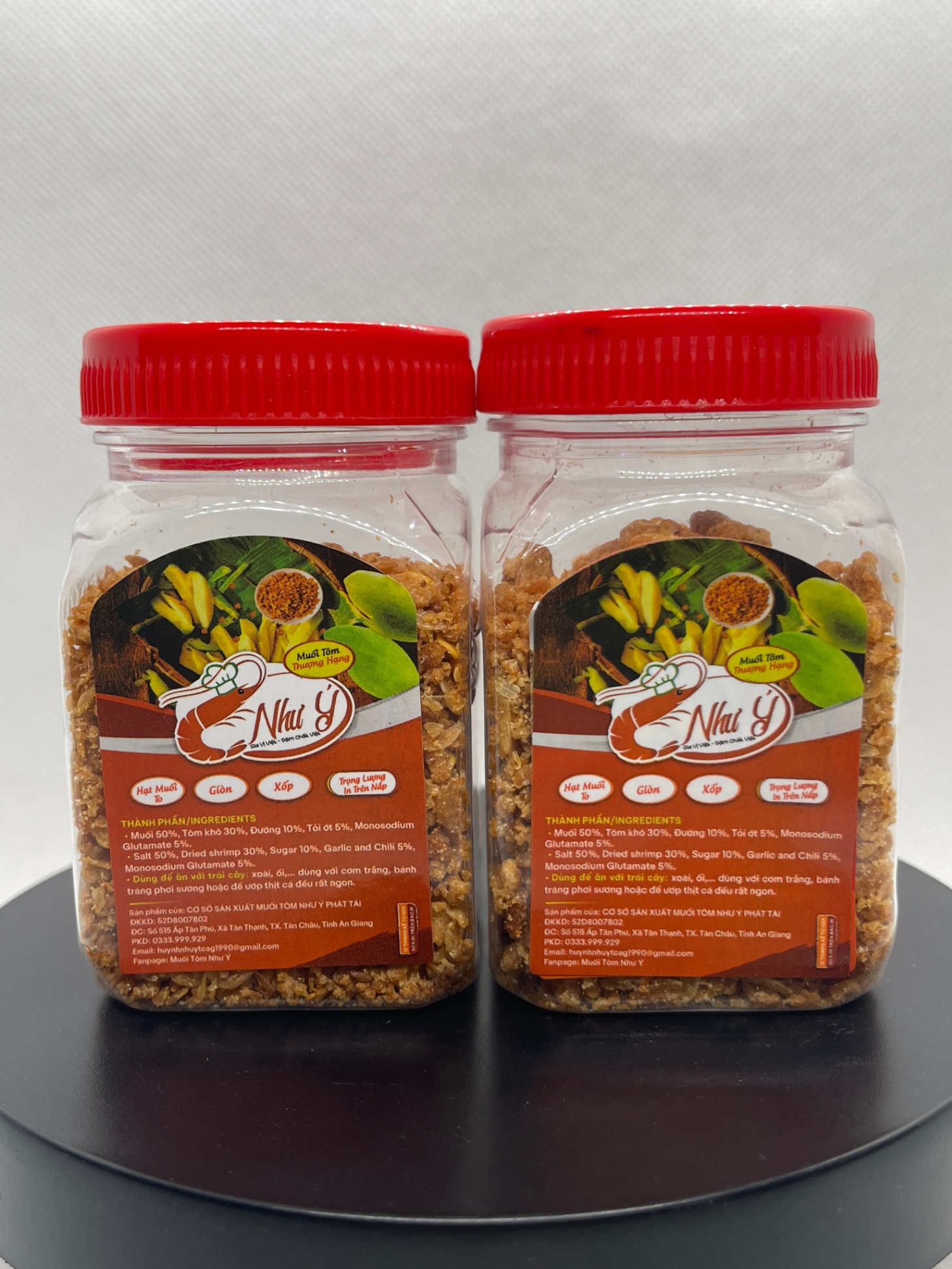 Combo 2 muối tôm Như Ý hạt vừa, to 60g