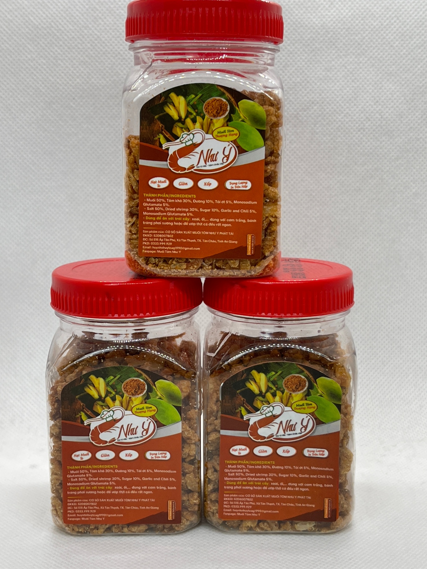 Combo 3 muối tôm Như Ý hạt to 60g