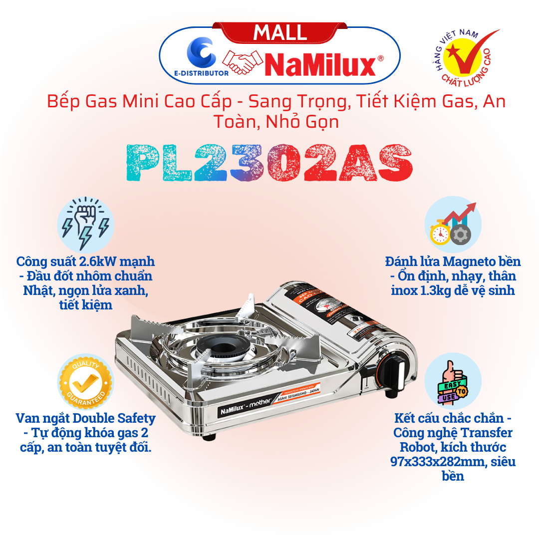 Bếp gas mini Namilux PL2302AS