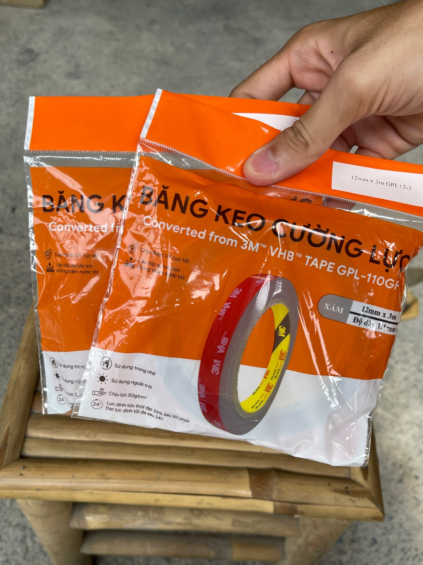 Băng keo 3M GPL-110 12mm x 3m GPL12-3