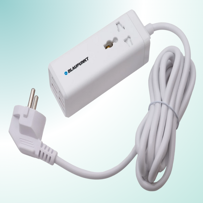 Ổ cắm điện Blaupunkt PSN9650, 2 USB-C + 2 USB-A, sạc nhanh PD65W, Dây dài 2m, chống lửa