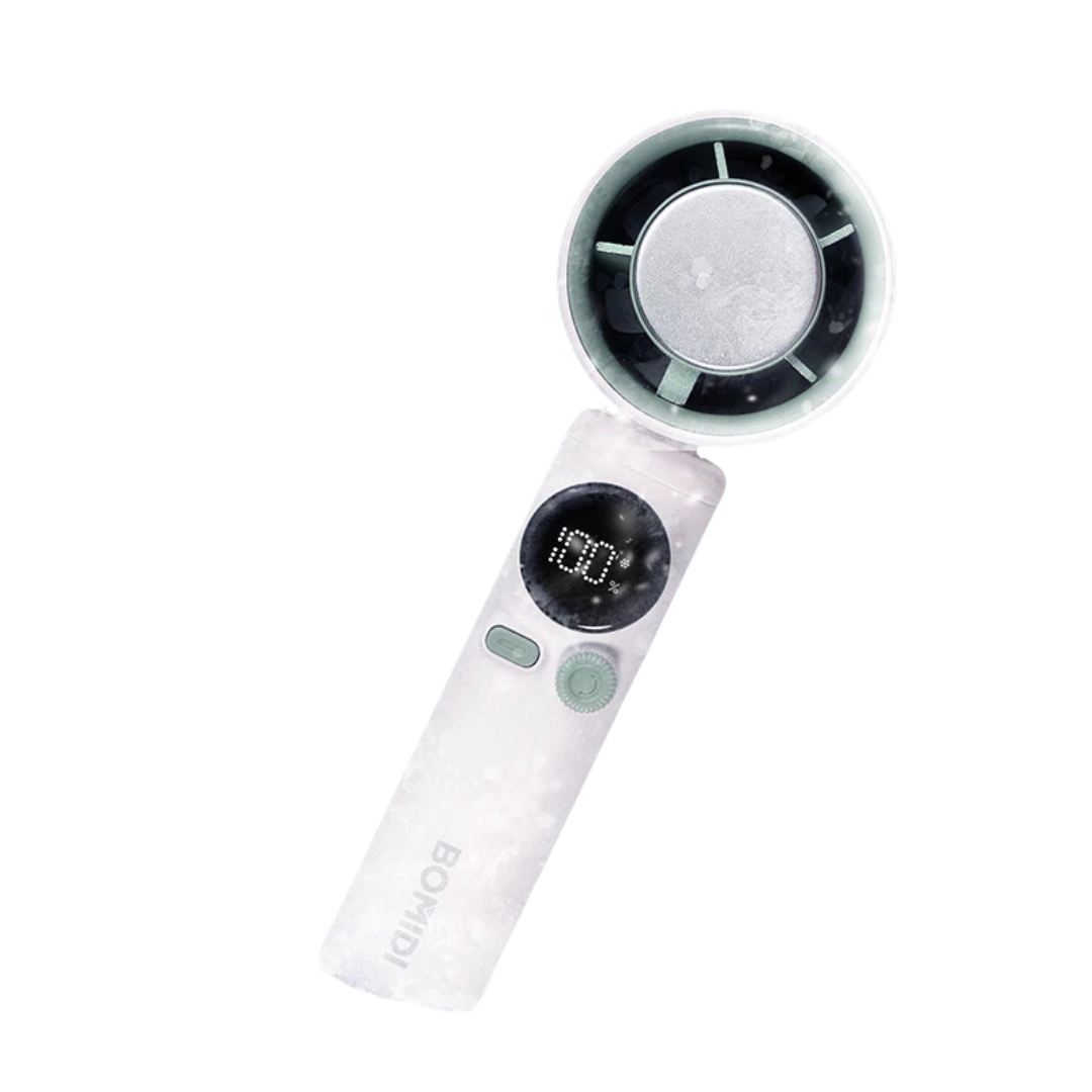 Quạt Tích Điện Cầm Tay Mini Bomidi MF01 (xám xanh)