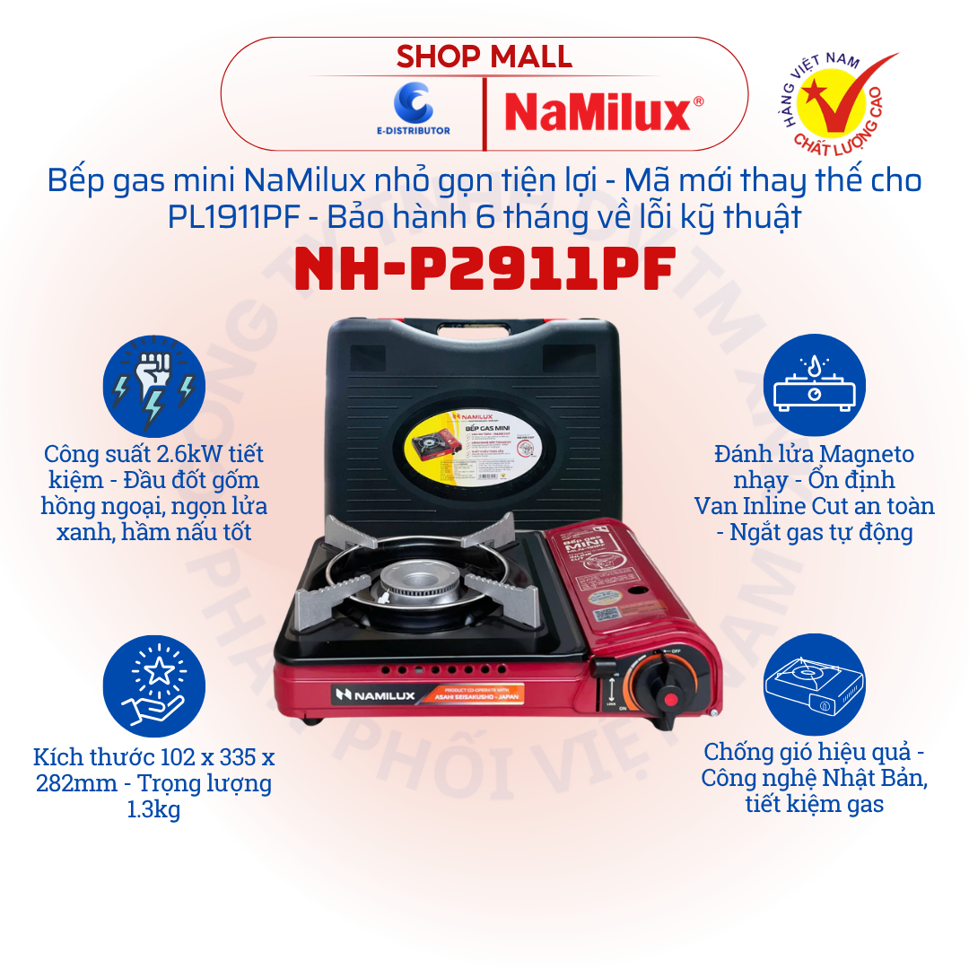 Bếp gas mini Namilux NH-P2911PF