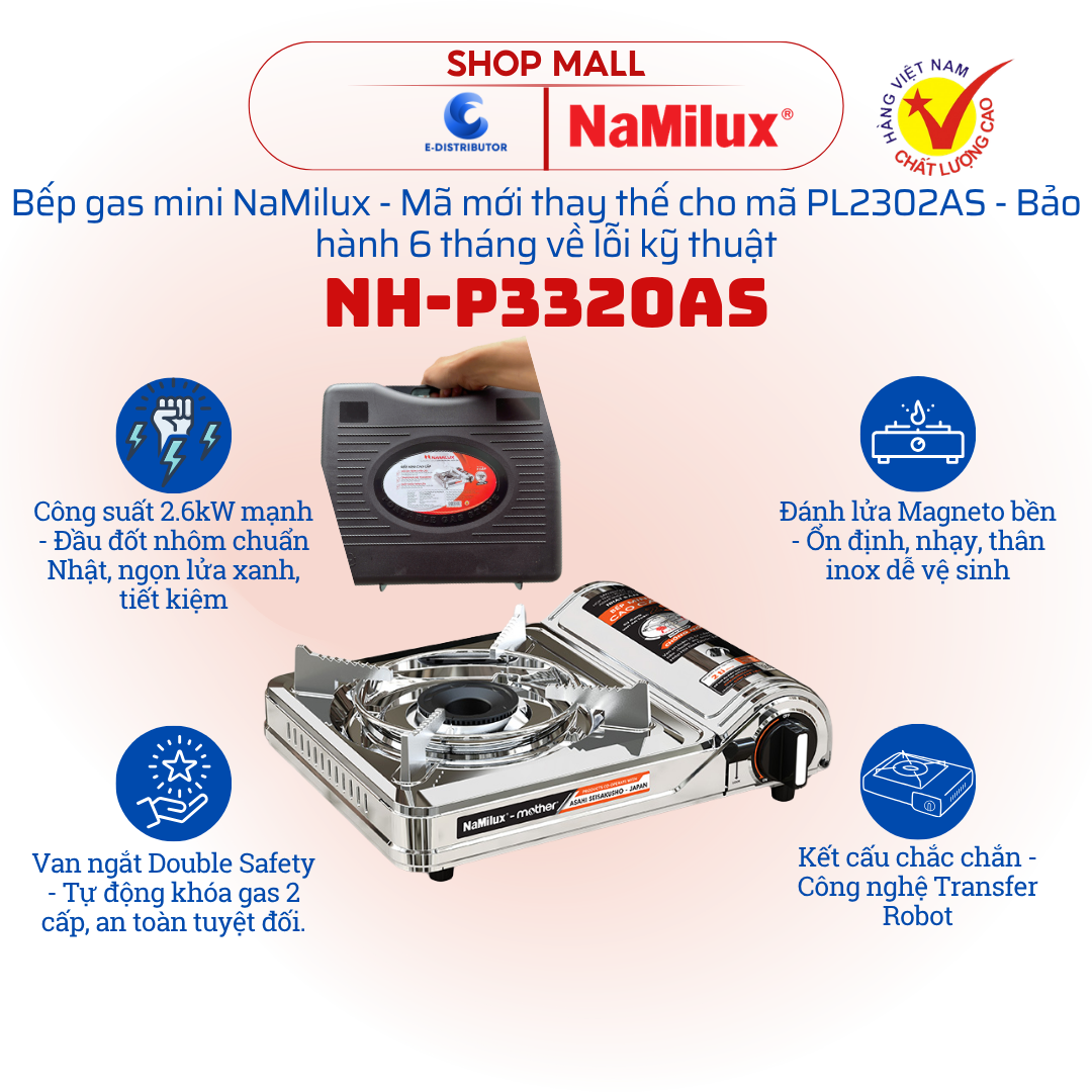 Bếp gas mini Namilux NH-P3320AS