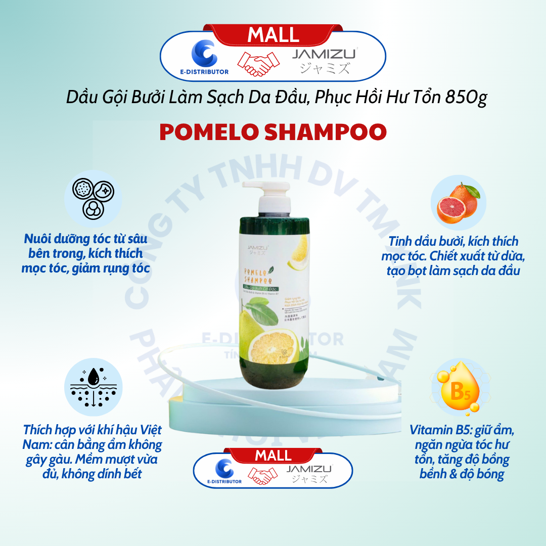 Dầu Gội Bưởi (850ml) JAMIZU - POMELO SHAMPOO