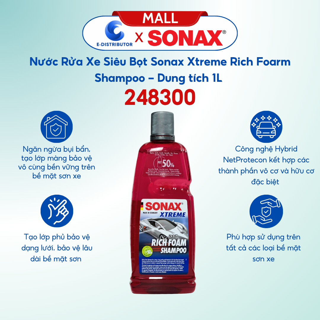 Nước Rửa Xe Siêu Bọt Sonax 248300