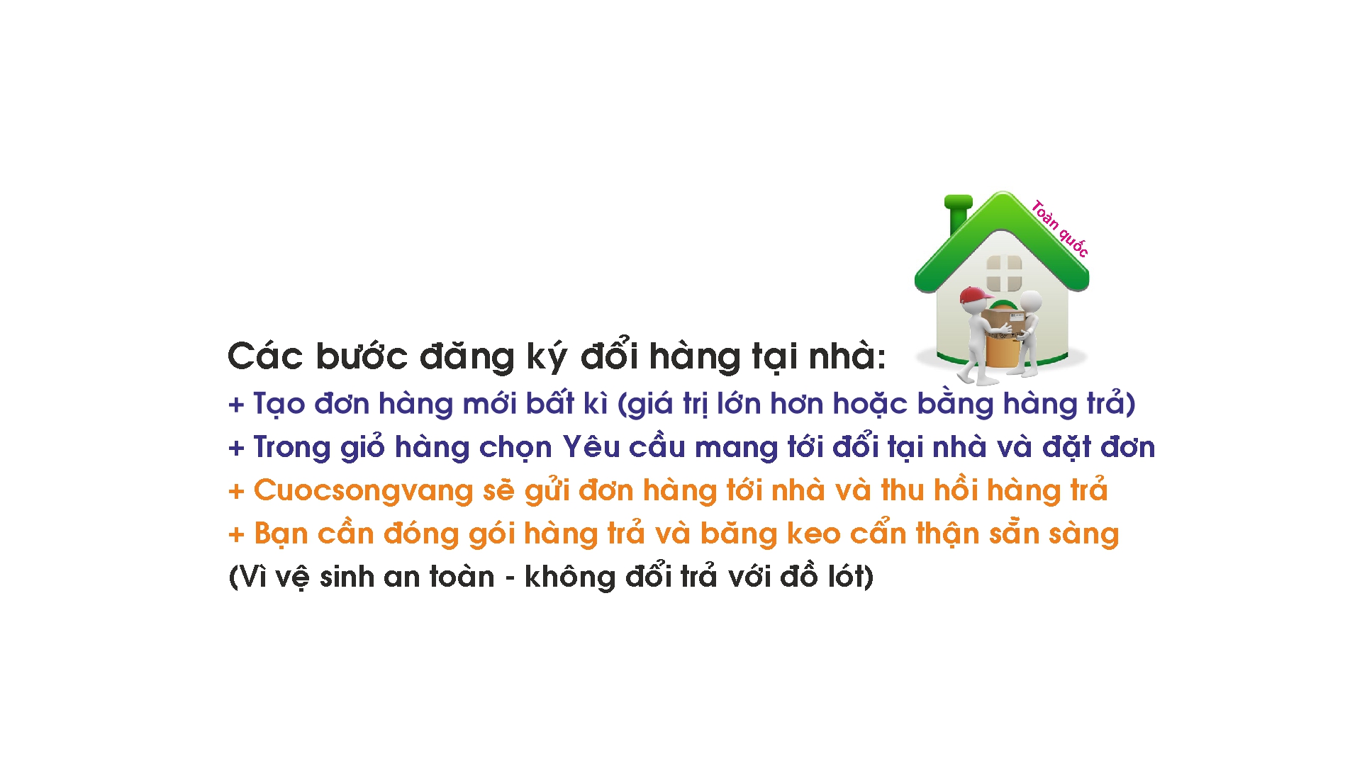 Cuocsongvang.vn đổi hàng tại nhà