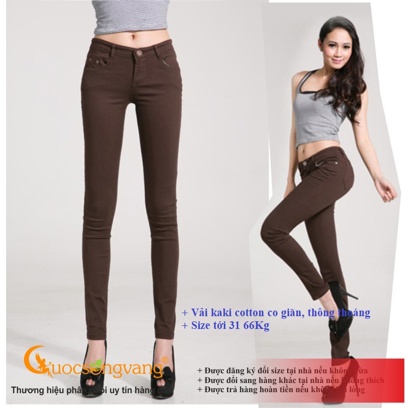 Quần kaki nữ đẹp co giãn skinny GLQ019