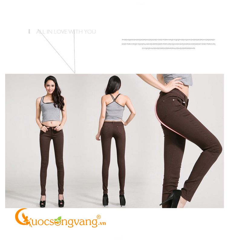 Quần kaki nữ đẹp co giãn skinny GLQ019