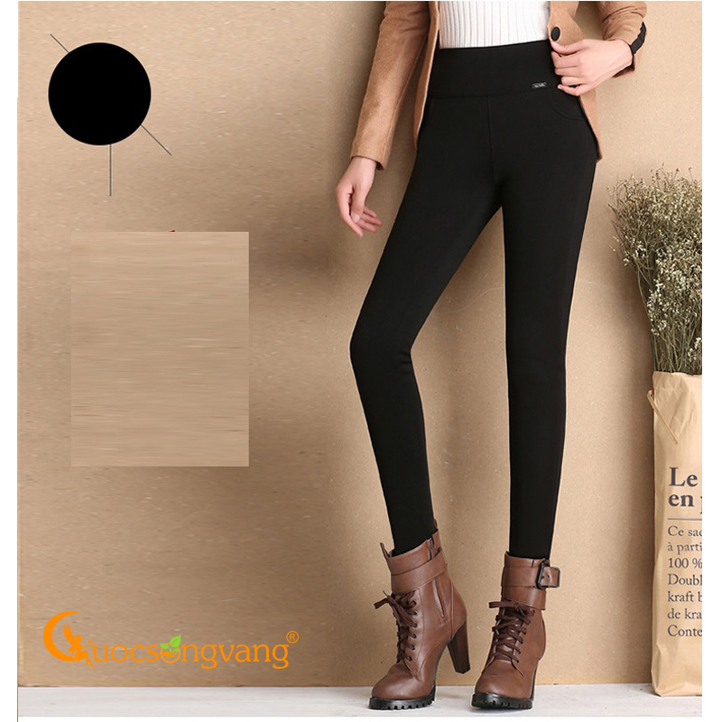 Quần nữ quần legging nữ cotton co giãn 4 chiều GLQ047 đen