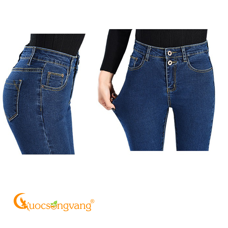 Quần nữ skinny quần jeans nữ lưng cao dáng ôm GLQ054