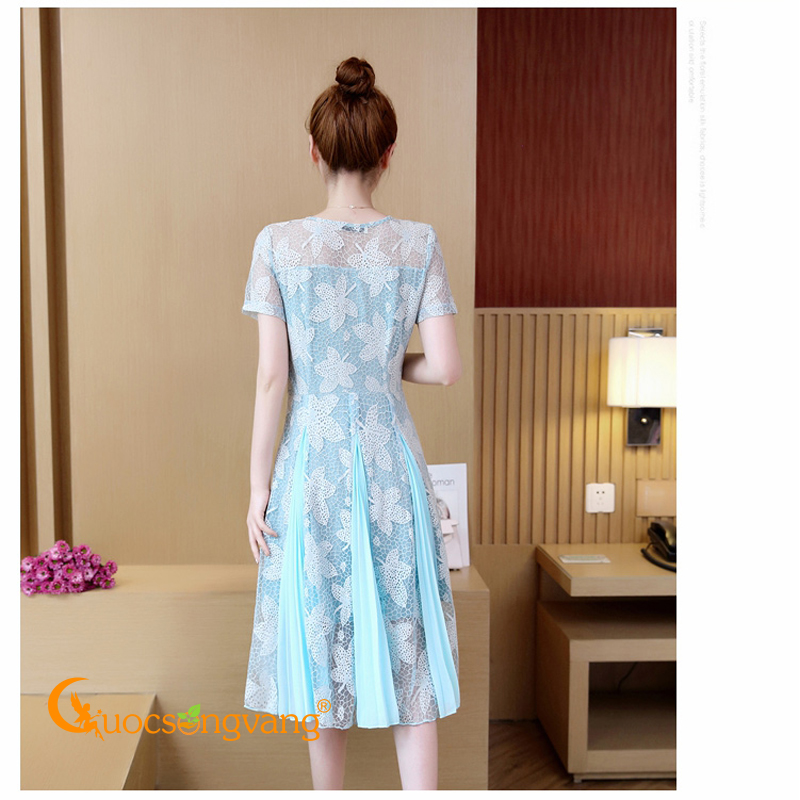 Váy đầm nữ big size váy đầm xòe ngắn tay GLV098