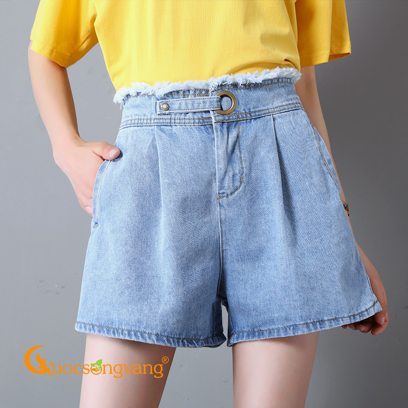 Quần đùi nữ quần short jean nữ xanh ngọc GLQ089