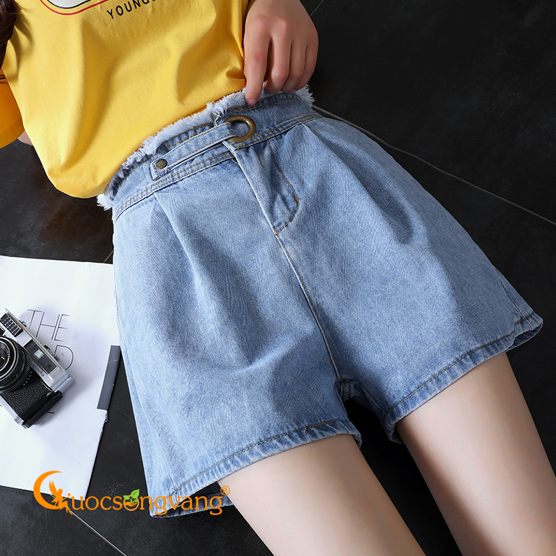 Quần đùi nữ quần short jean nữ xanh ngọc GLQ089