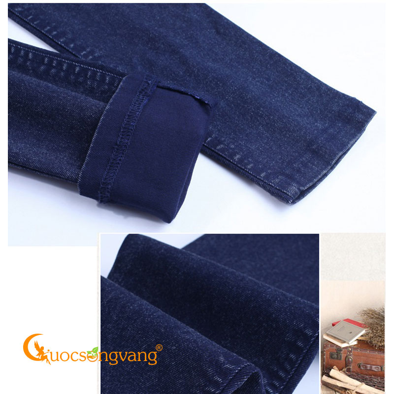 Quần legging nữ in kiểu jean quần cotton 2 chiều in hình jean big size GLQ100