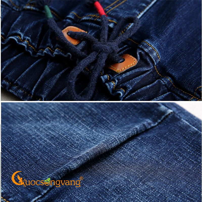 Quần jeans nữ đẹp quần harem lưng thun GLQ102