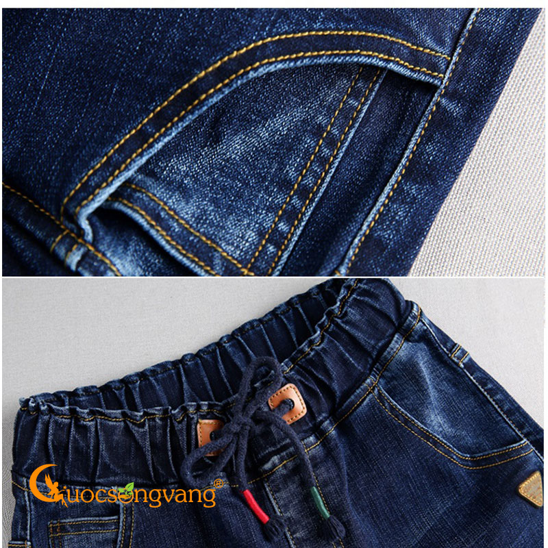 Quần jeans nữ đẹp quần harem lưng thun GLQ102