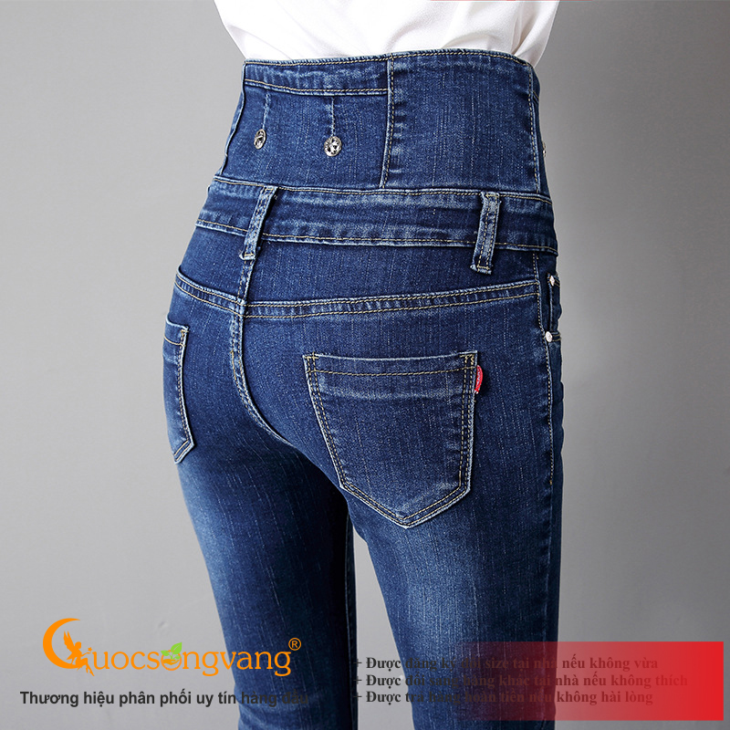 Quần jean nữ lưng cao quần skinny nữ co giãn GLQ124