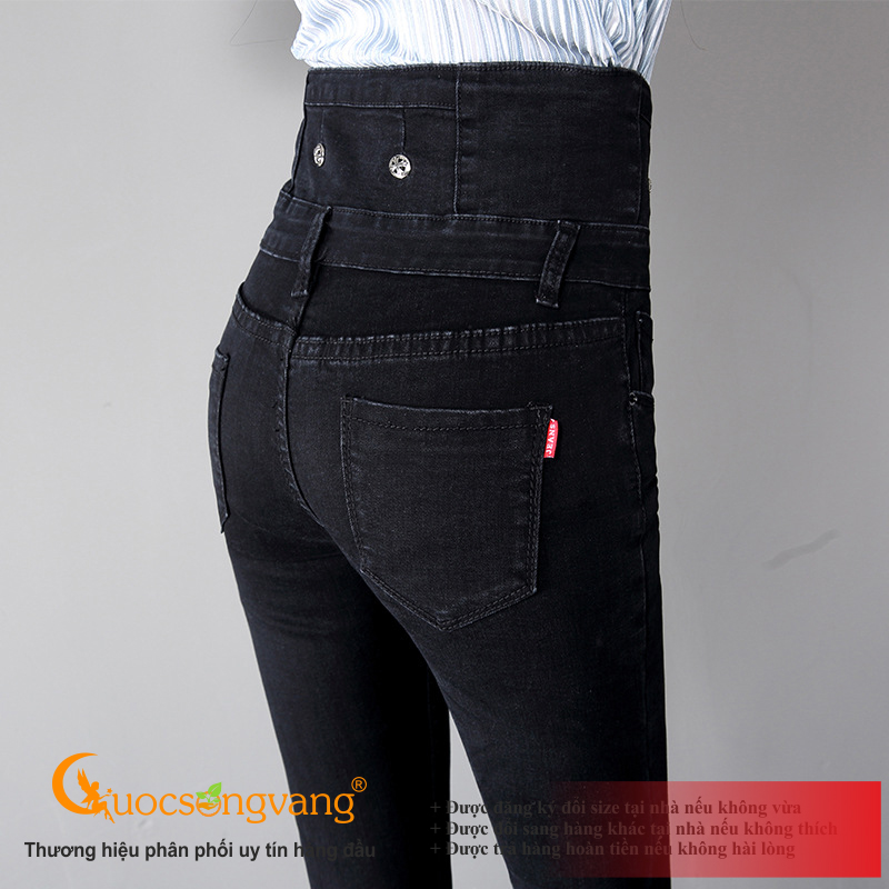 Quần jean nữ lưng cao quần skinny nữ co giãn GLQ124