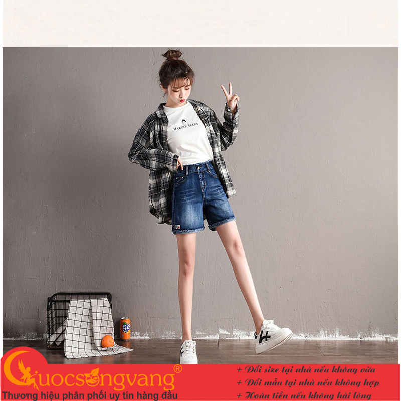 Quần short jean nữ jeans cotton quần đùi nữ đẹp GLQ130