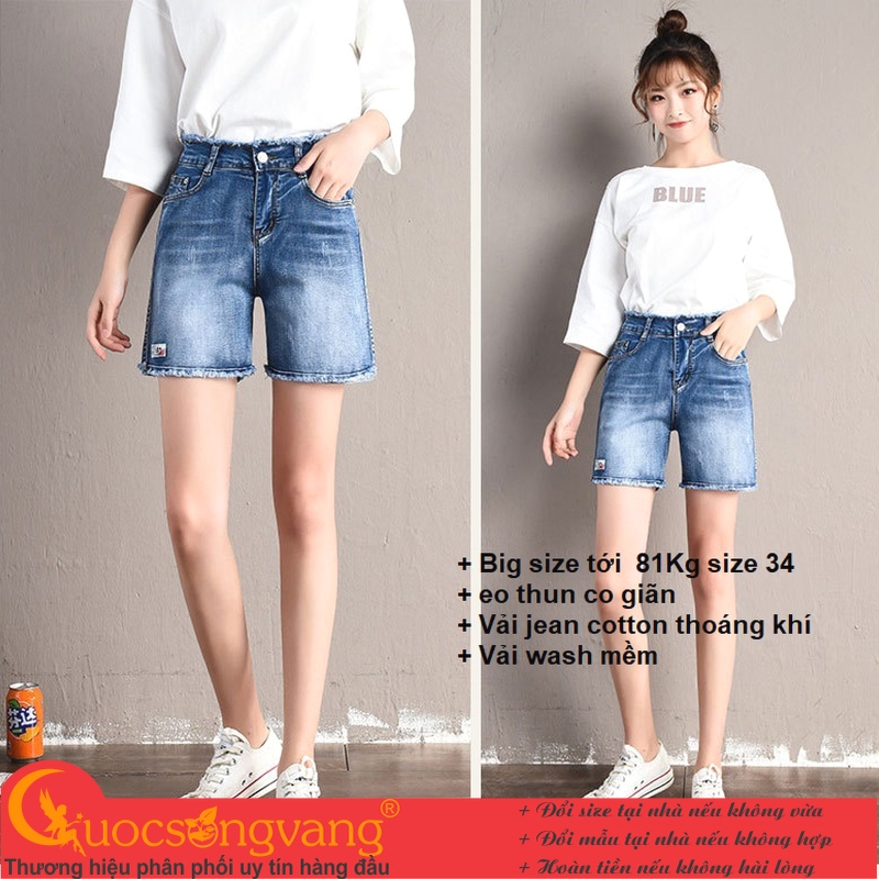 Quần short jean nữ jeans cotton quần đùi nữ đẹp GLQ130