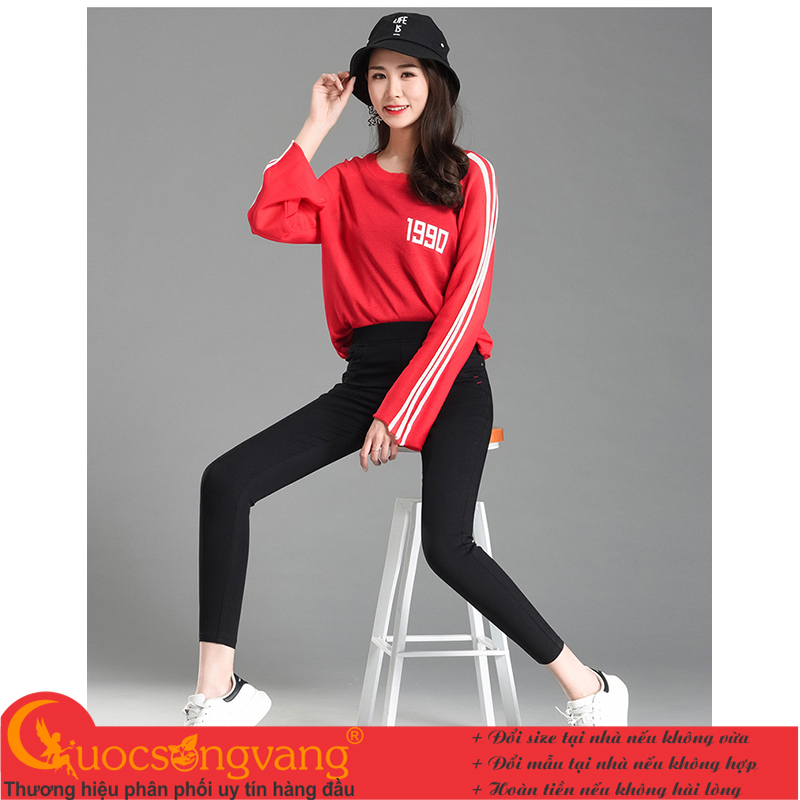 Quần legging jean nữ quần jean legging co giãn lưng thun GLQ132