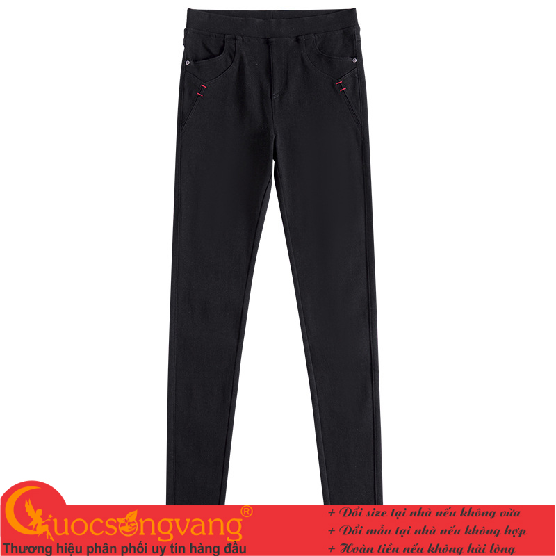 Quần legging jean nữ quần jean legging co giãn lưng thun GLQ132