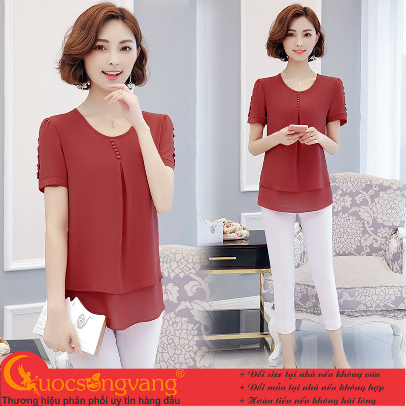 Áo kiểu nữ chiffon áo nữ big size GLA306