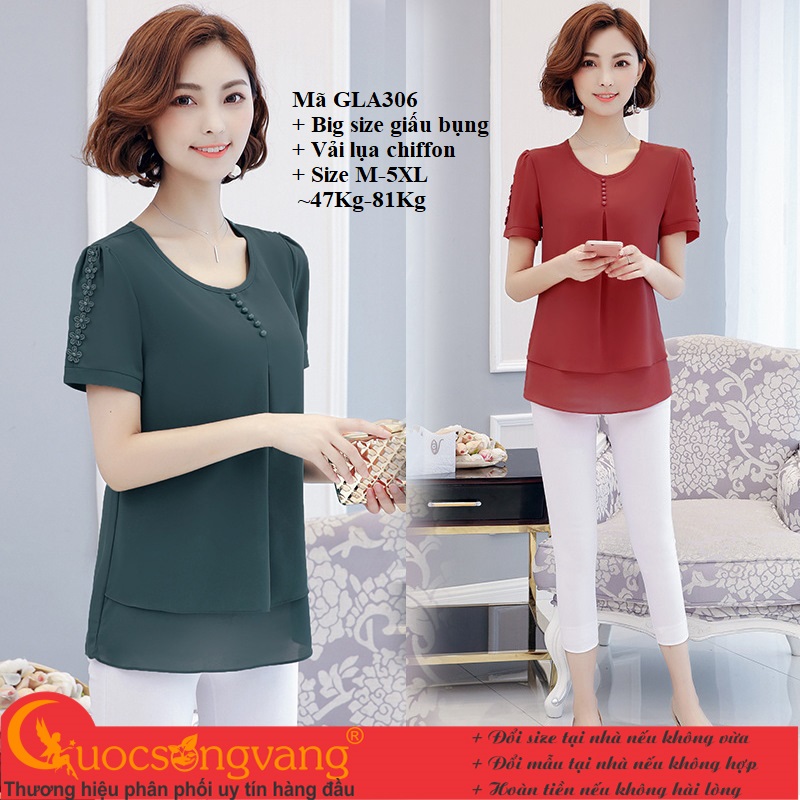 Áo kiểu nữ chiffon áo nữ big size GLA306